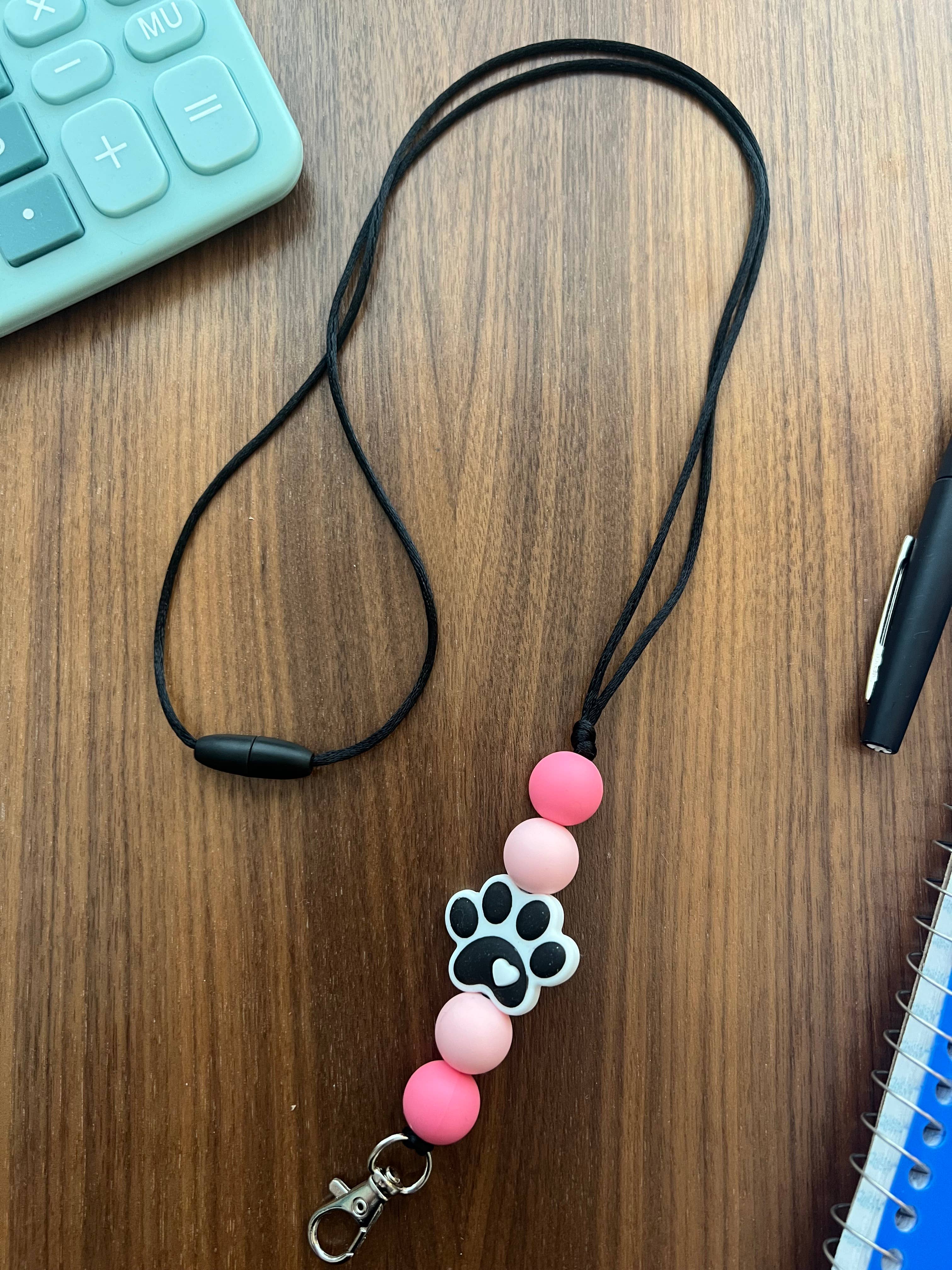 Katesy Things - Wholesale Lanyard - Women's - Silicone Paw Print Lanyard - 20” Long with Breakaway Clasp4