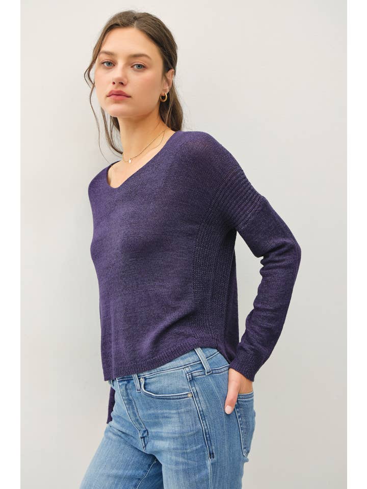Be Cool - Vente Pull en maille – femme - PULL DÉCONTRACTÉ BREEZY À COL EN V8