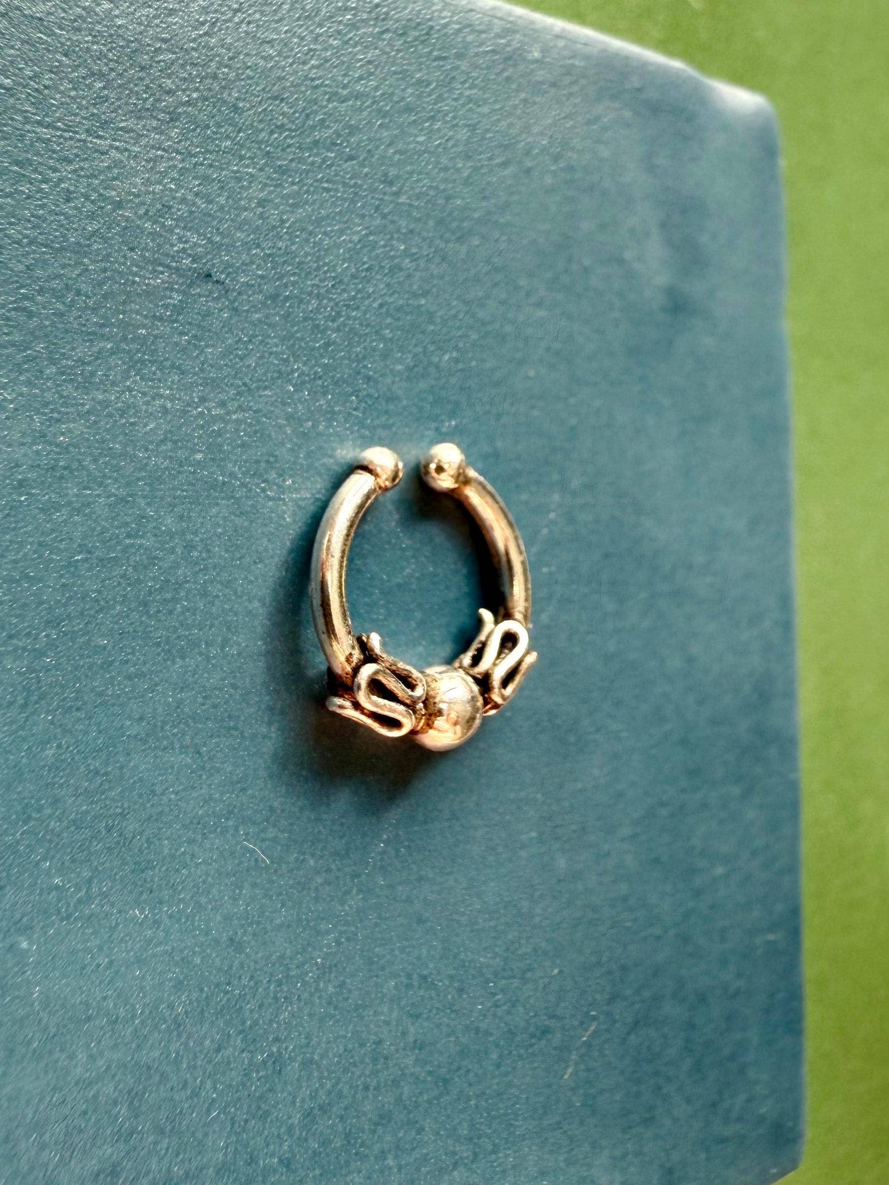 Kaali Boutique – wholesale Nose ring – Bali Septum Hoop Sterling Silver 925 ,Fake Septum Jewelry, Septum Hoop, Daith Earring, Tattoo, Yoga, Ethnic Jewellery, Boho, Hypoallergenic1