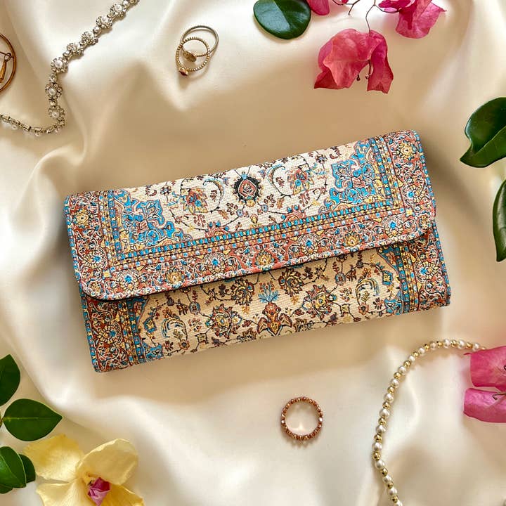 Umays Boho - Vendita all'ingrosso Portafogli - Donna - Portafoglio vegano fatto a mano, Portafoglio con design a tappeto, Portafoglio Boho