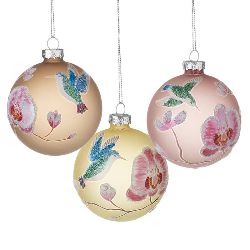 Heaven Sends – wholesale Ornament set – BIRDS & FLOWERS BAUBLE MIX0