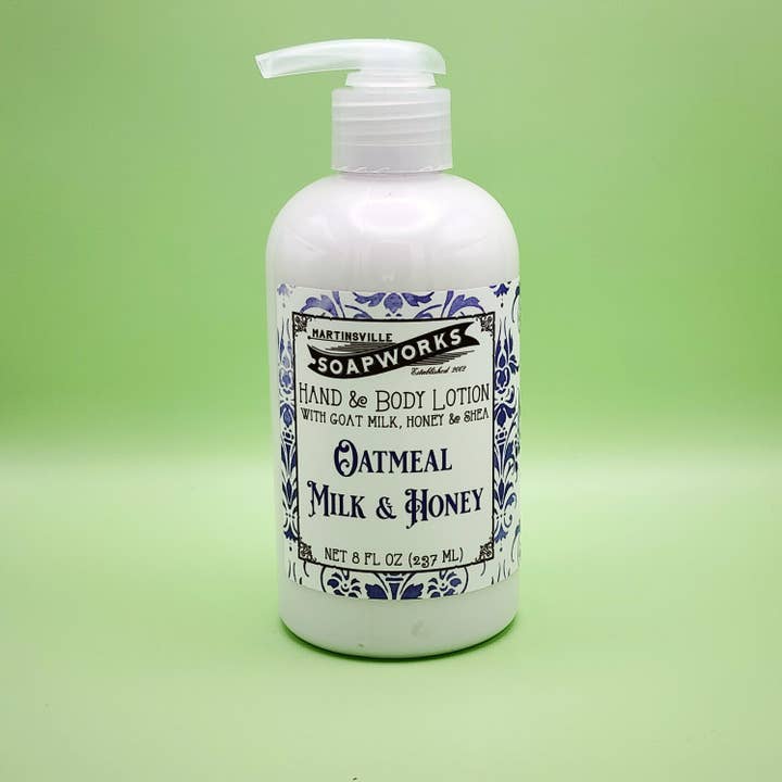 Oatmeal Milk & Honey Hand & Body Lotion - 8 oz for wholesale by Martinsville Soapworks