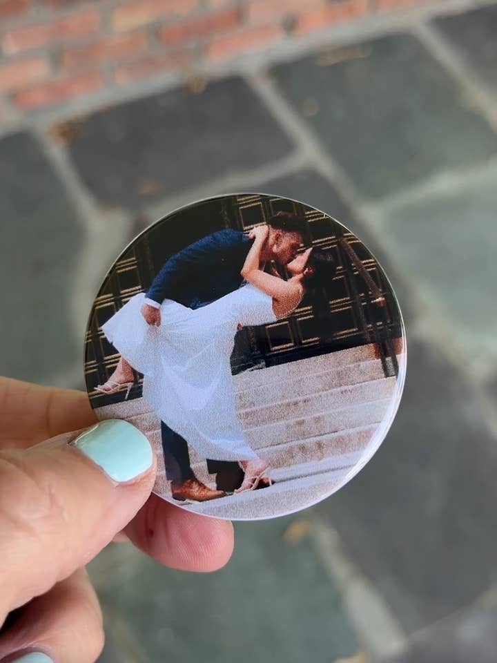 Custom Wedding, Bridal Party & Event Favors Round Magnets for wholesale by Michele Benton Art