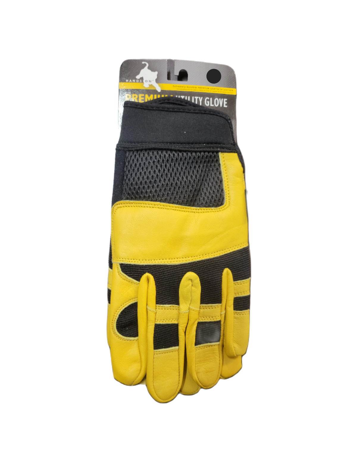 Beige & Svart HANDS ON™, getskinnshandskar med förstärkt vadderad palm för wholesale på Faire1