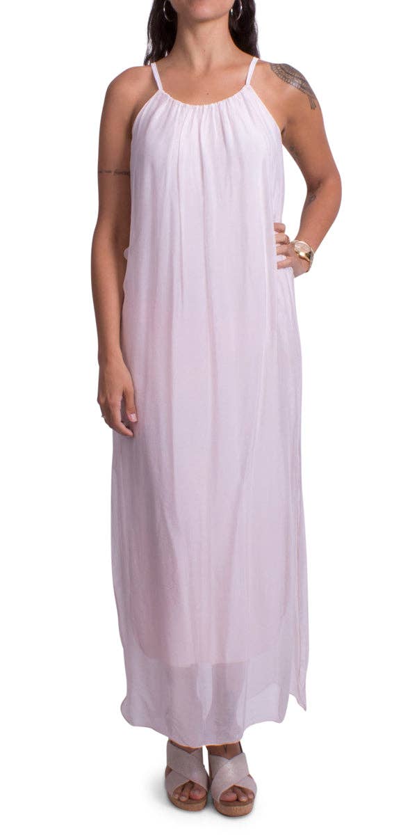 Gigi Moda - Wholesale Dress - Women's - Silk Spaghetti Maxi Dress4