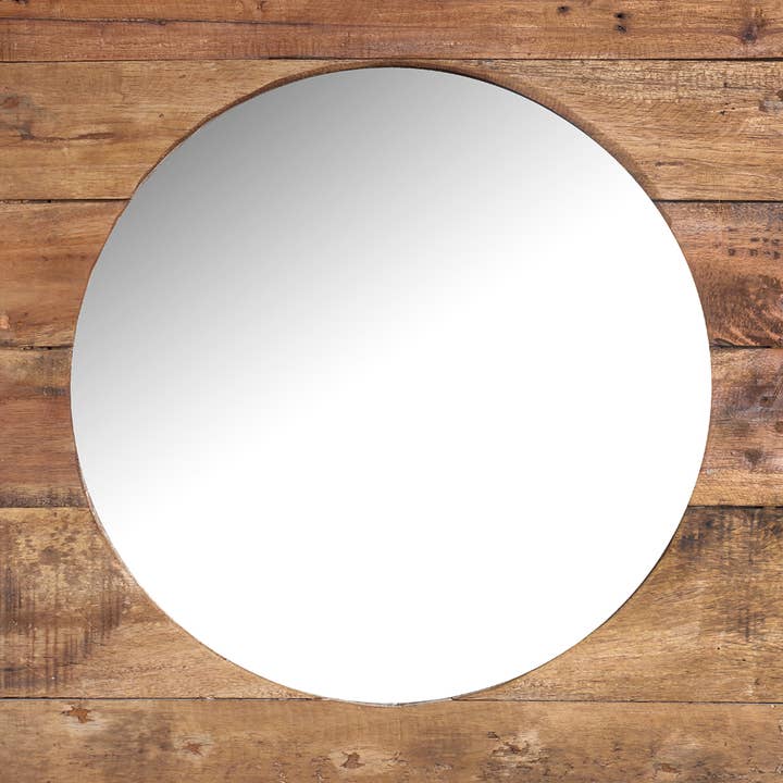 Akviran Mirror, Made of Mahogany Wood, Natural, 60X3X60Cm for wholesale by Kodu