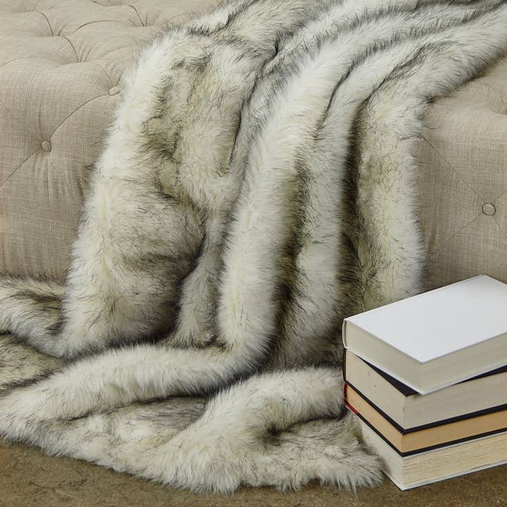Polar Bear Faux Fur Luxury Throw for wholesale by Plutus Home Brands