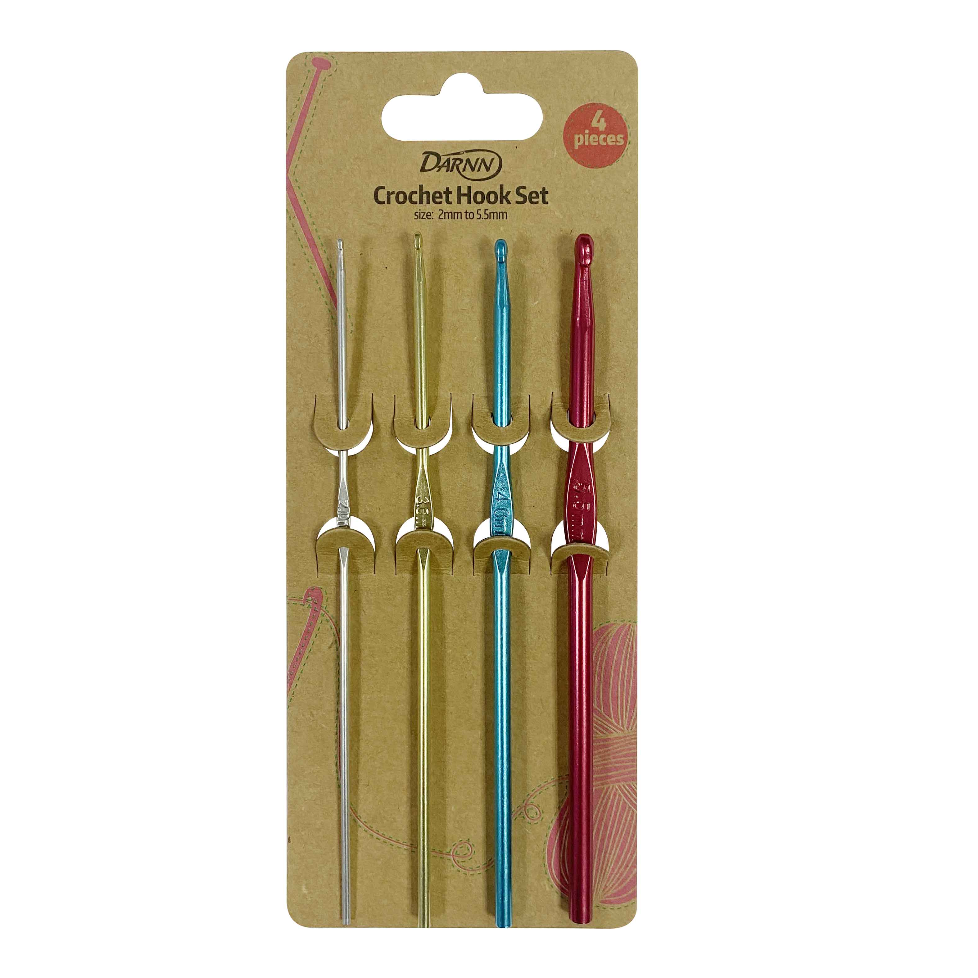 Plastic Crochet Hook Set by Loops & Threads P & Q Craft NEW Fast Shipping