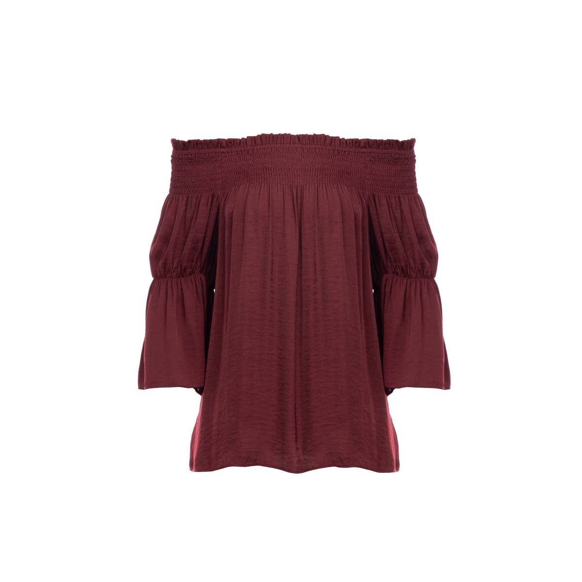 Naked Zebra Rack - Wholesale Blouse - Women's - Off Shoulder Smocked Top8