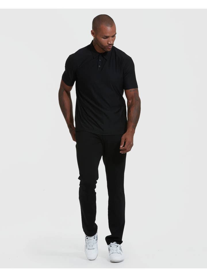 True Classic - Wholesale Polo - Men's - Short Sleeve Active Polo Shirt | Black5