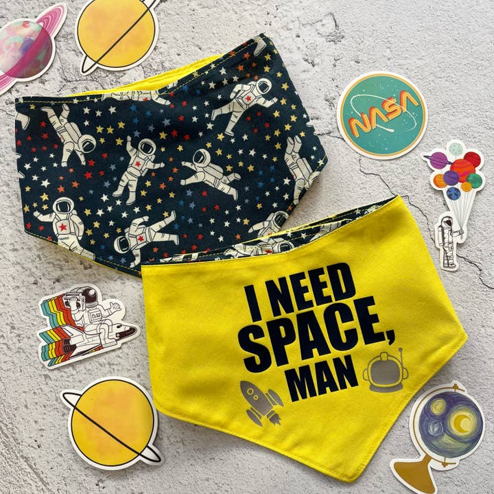 Baxter's Boutique - Wholesale Pet Bandana - Dog - Bandana | I Need Space, Man - Nervous Dog Bandana