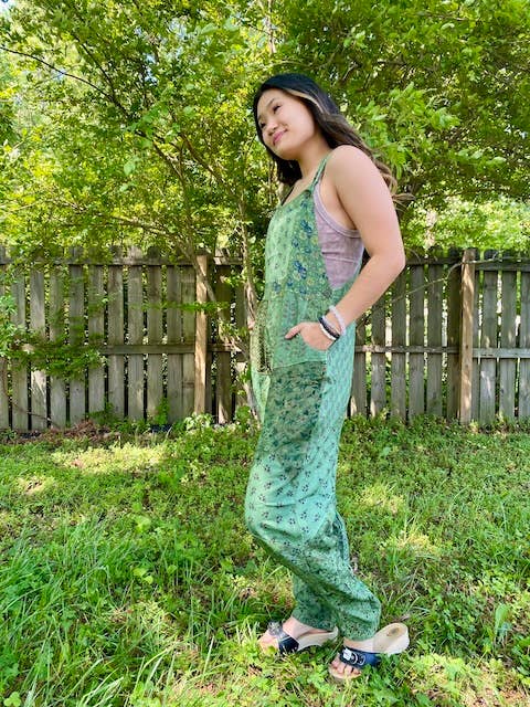 Blue Sky - Wholesale Overalls - Women's - 2227 Old School Overalls in Patchwork Rayon9