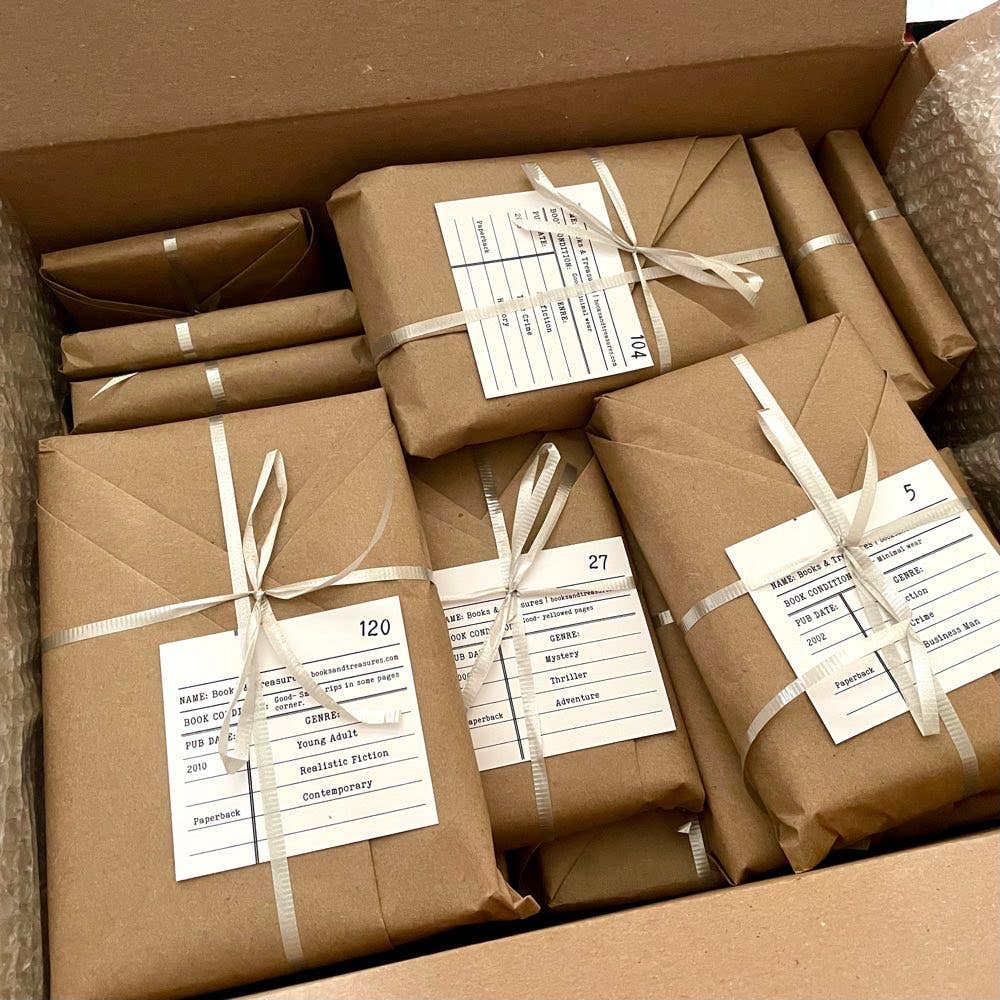 Books & Treasures - Wholesale Mystery Novel - Blind Date with a Book All Mystery Used Books with Bookmarks0