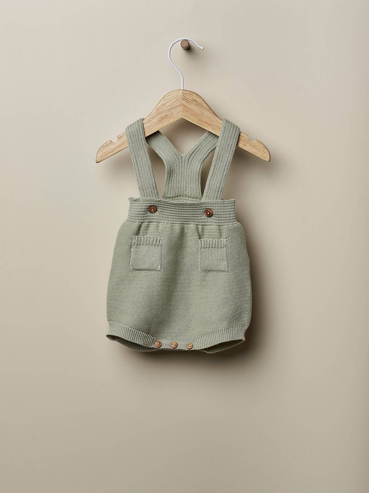 Wedoble: sustainable children's fashion - Wholesale Overalls - Baby - Shoulder straps shortie knitted in organic cotton | HELLO DEAR BABY1