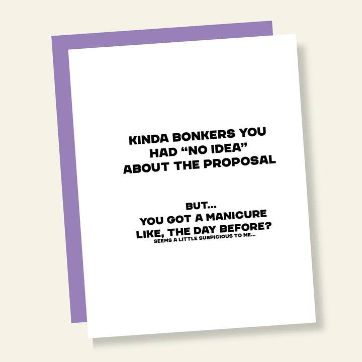 Verse Manicure Grappige Verlovingskaart voor wholesale door Thatās So Andrew