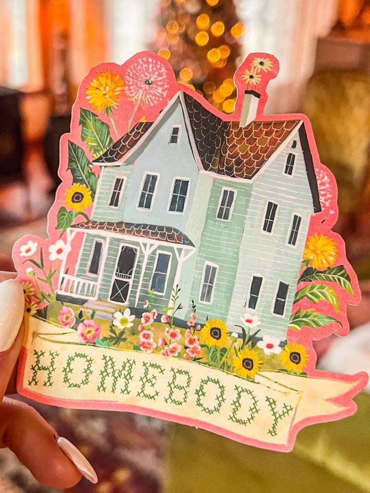 Homebody Matte Sticker for wholesale by Katie Daisy