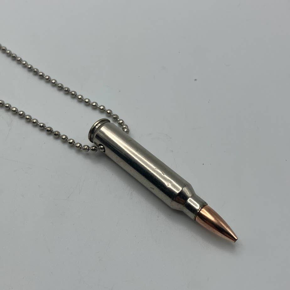 Vermont Cut Coins & 2nd Shot Round - Wholesale Pendant/Charm Necklace - Bullet Necklace - Many Calibers - .223 .45 9mm .40 10mm4