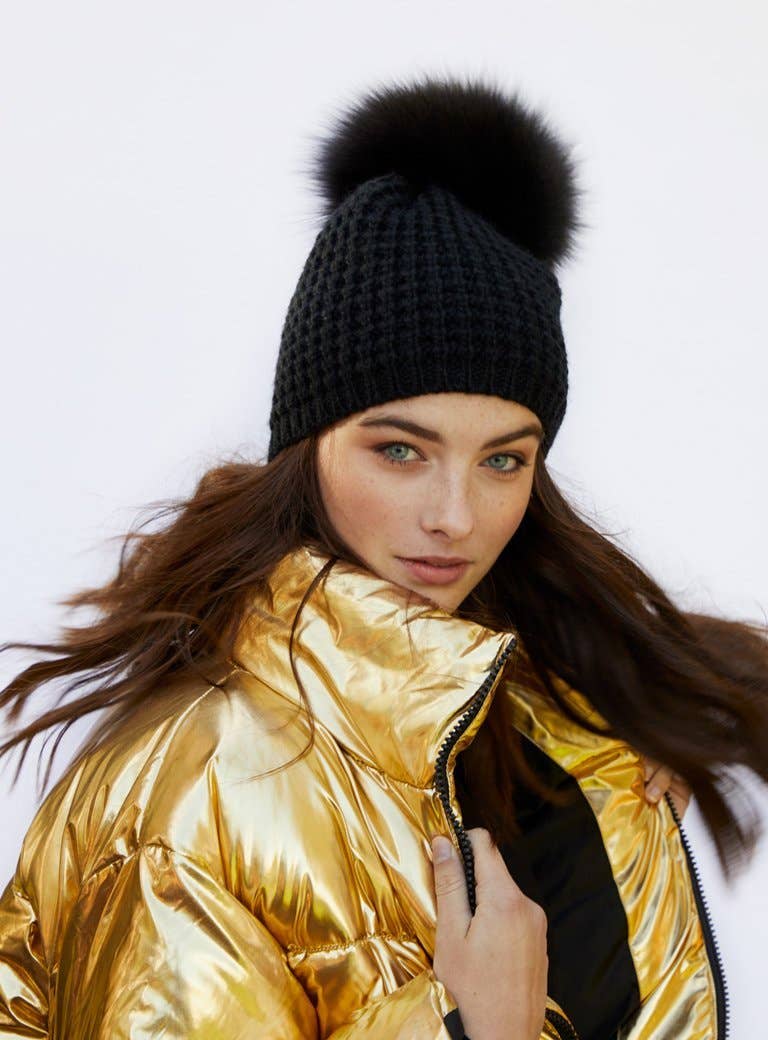 Kyi Kyi - Vente Bonnet – femme - Fourrure de renard classique - Couleurs de base0