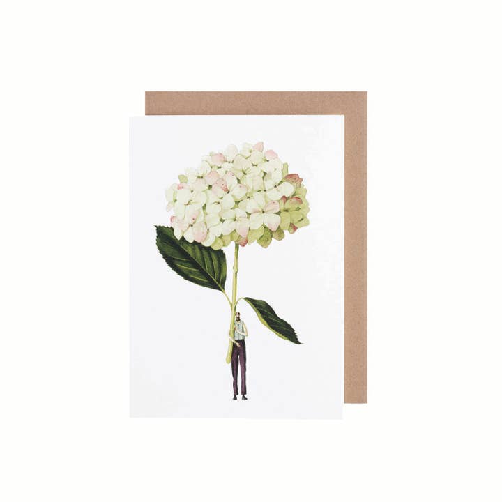 Hester & Cook - Stationery - Wholesale Everyday Greeting Card - Green Hydrangea Greeting Card