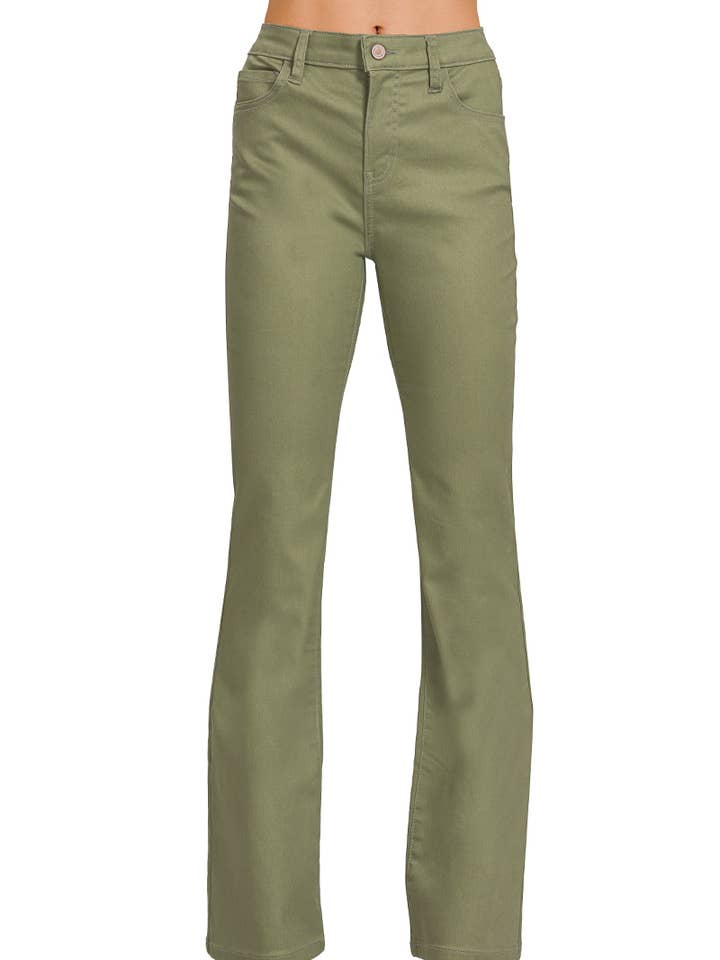 ._ SI-25418 High Rise Bootcut Color Denim Pants for wholesale by 42POPS