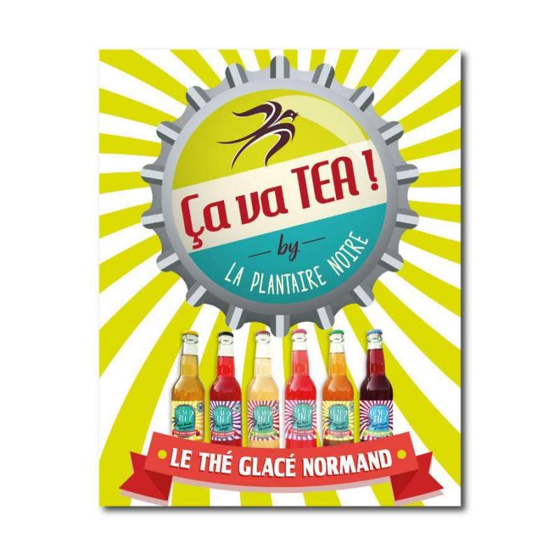 Produits-Normandie - Vendita all'ingrosso Tè freddo - Thè verde freddo alla menta 33 cl - Ferme de la Plantaire Noire1