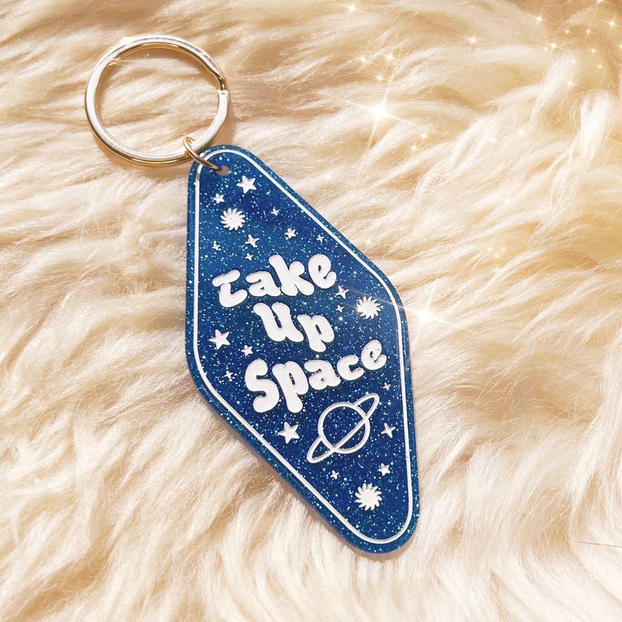 Wildflower + Co. - Wholesale Keychain - Women's - Positive Affirmation Glitter Motel Keychain Stocking Stuffer2