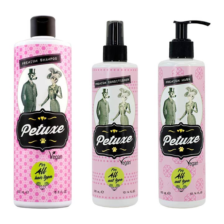 Petuxe Pakke Shampoo, Maske og Balsam Racer for engroshandel hos Valquer Laboratorios