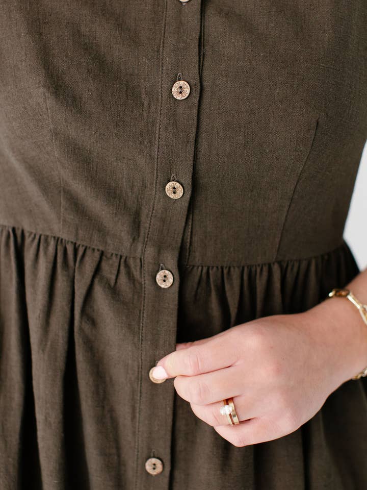 The Main Street Exchange - Wholesale Dress - Women's - 'Adeline' Button Down A-Line Midi Dress22