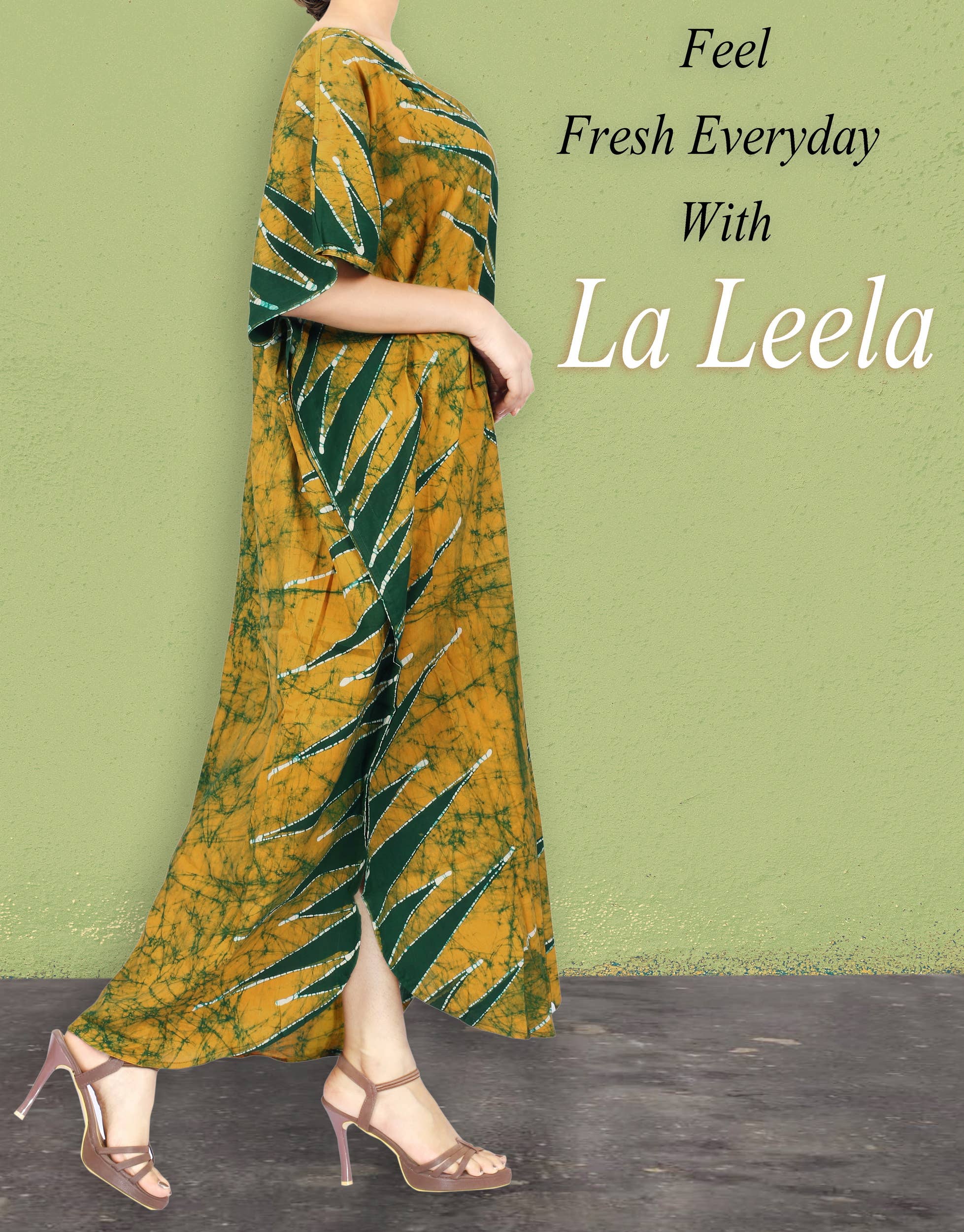 Or La Leela Caftan Boho Batik pour femme grande taille 133311 en vente sur Faire1