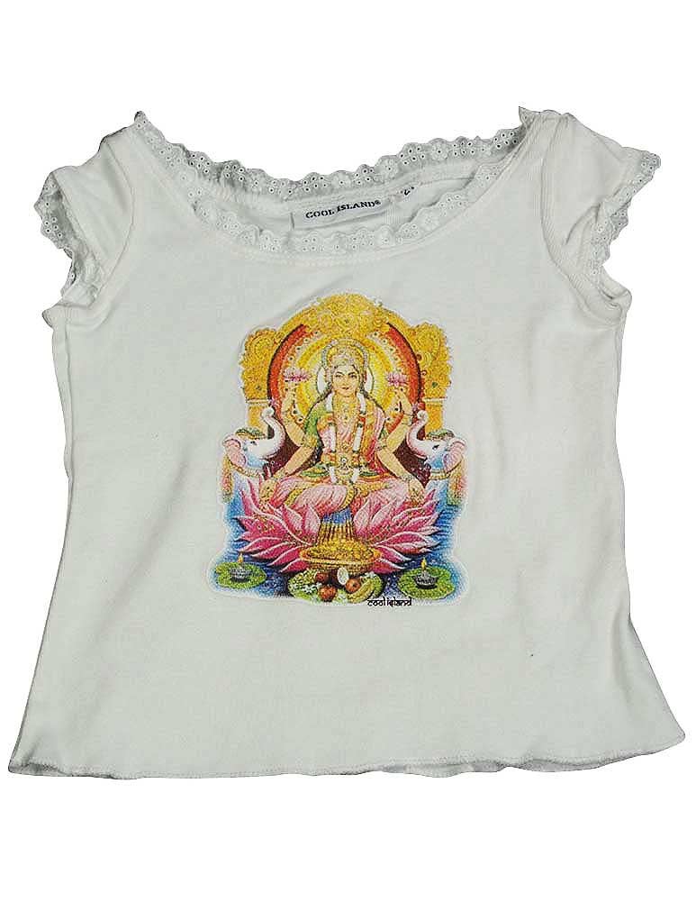 Eastern Off Price - Wholesale Screen Printed T-Shirt - Kids - Cool Island Girls Cotton Short Cap Sleeve T-shirt Hindu Godd2
