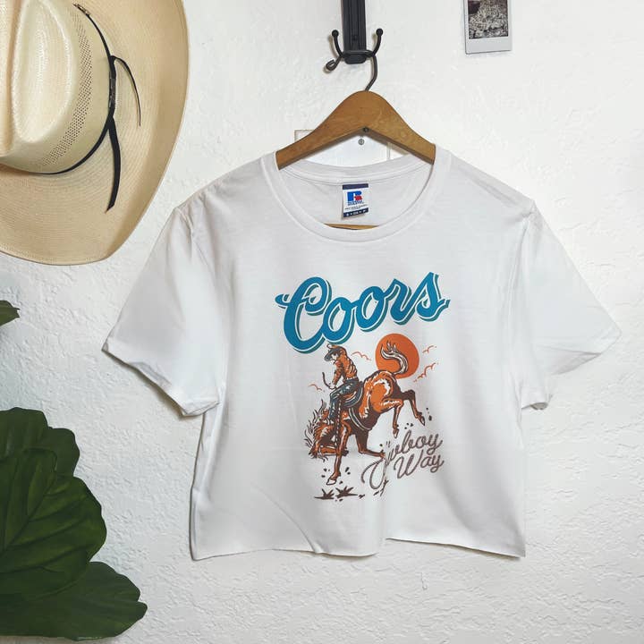 Cowboy Way Crop Top Turquoise for wholesale by TF