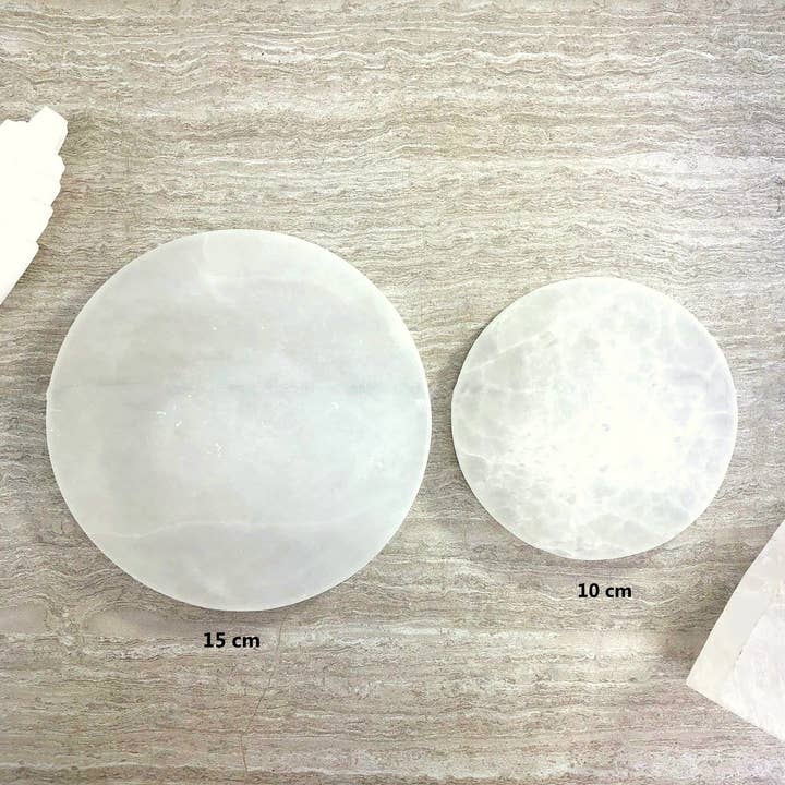 Rock Paradise - Wholesale Crystal Charging Plate - Crystal Selenite Charging Plate Flat Round Stone5