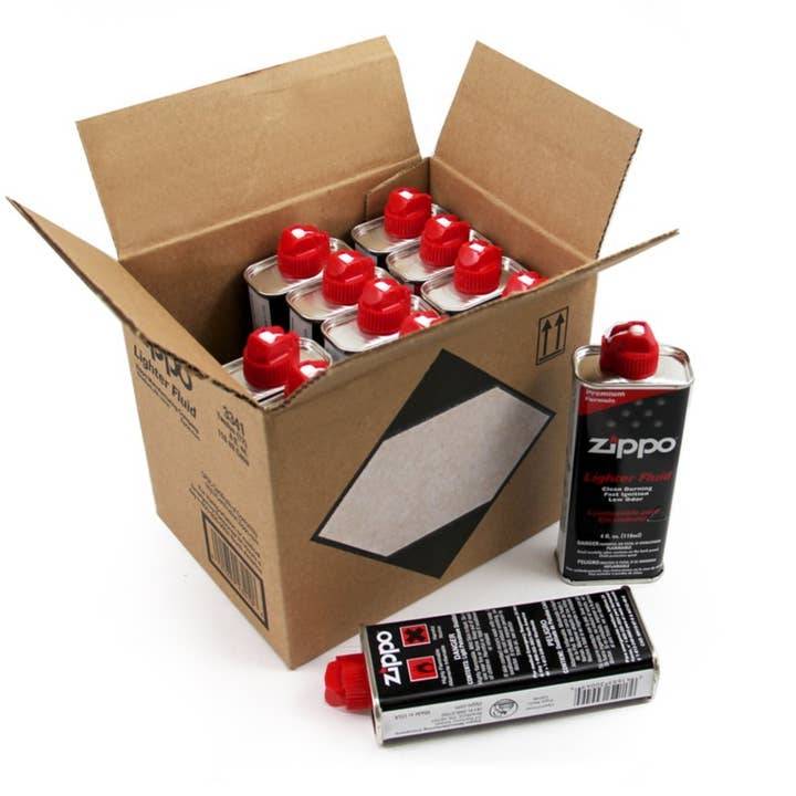 Benhalex - Vente Briquets - Fluide à essence Zippo pour briquets de poche, 12 boîtes, 4 oz chacune0