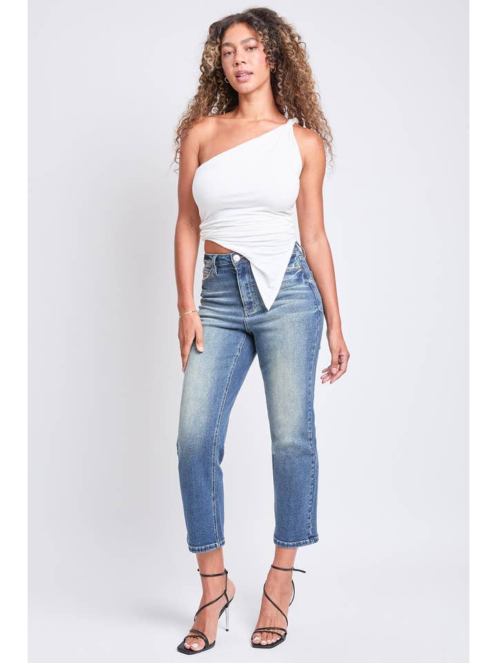 YMI - Wholesale Jeans - Women's - Luxe High Rise Vintage Stretch Straight Leg Jeans-P02716032
