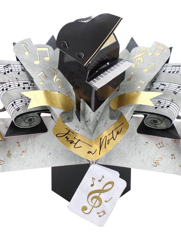 Piano, musique - Carte de vœux éphémère - Second Nature pour la vente par Second Nature Ltd