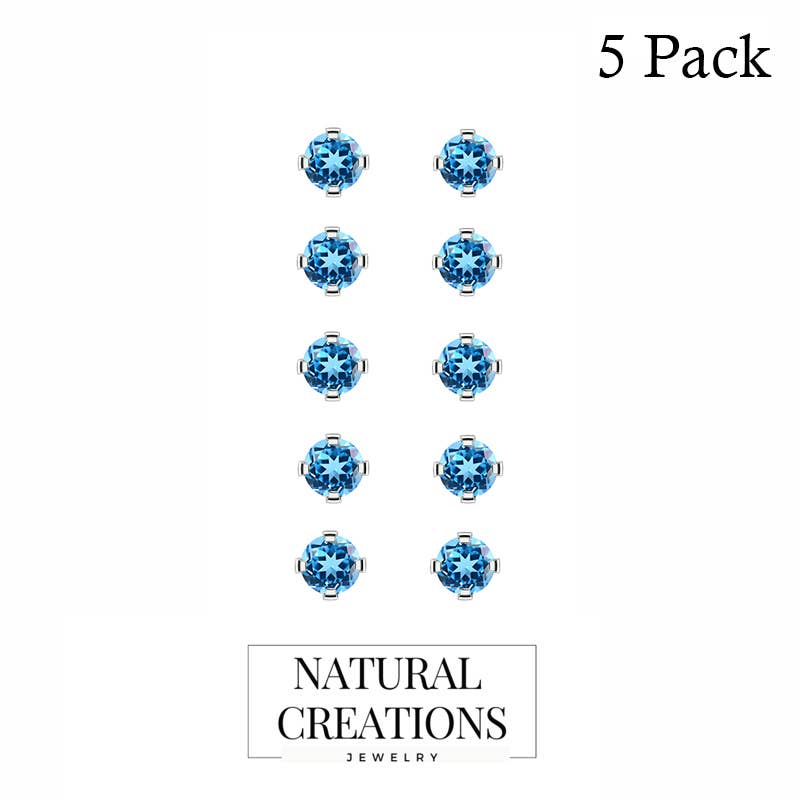 Nature Crafts – wholesale Stud/post earrings – Natural Gemstone Round Stud Earrings for Women in 925 Silver20