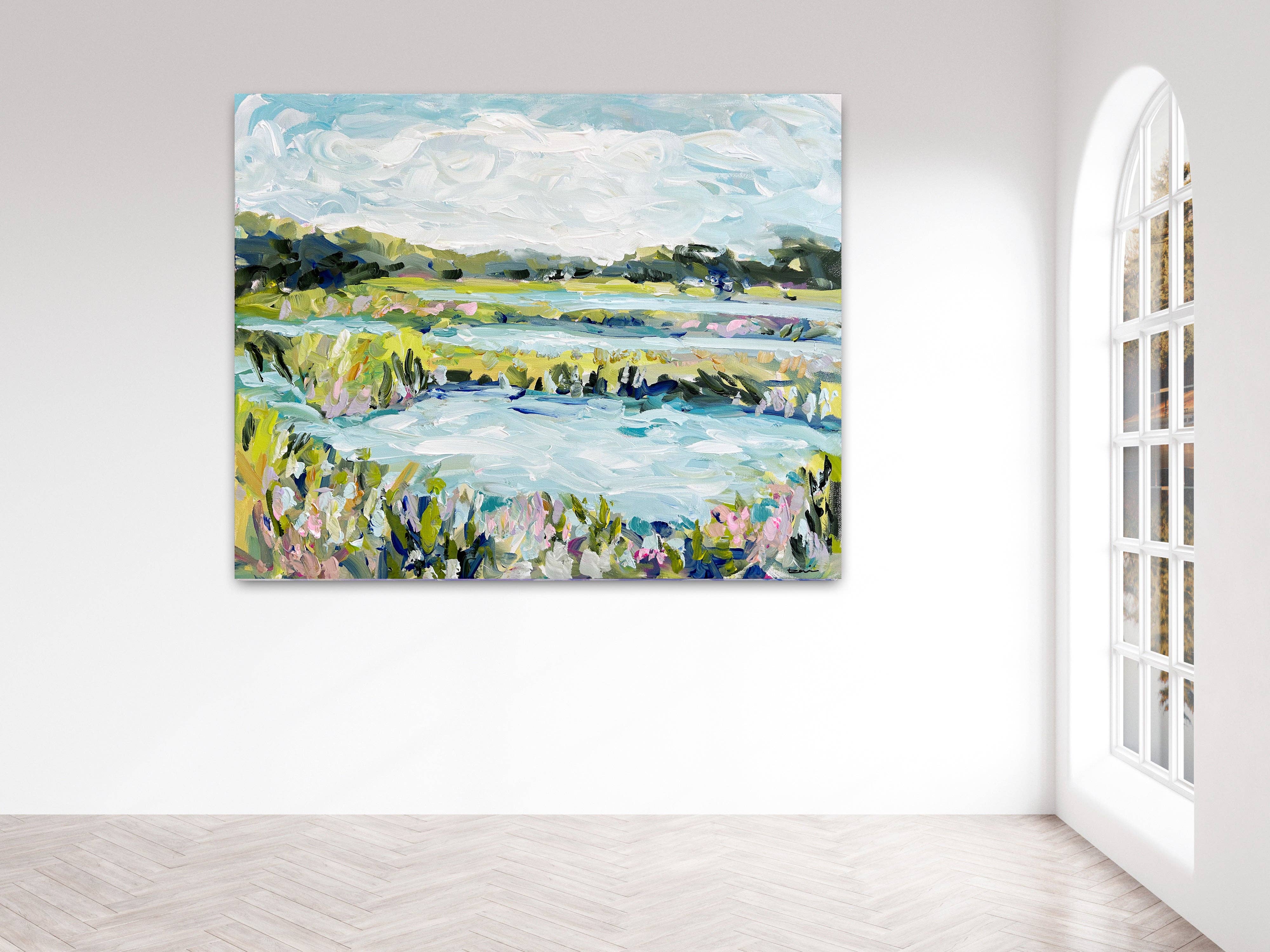 Maren Devine Art - Wholesale Art Print - Abstract Marsh Print on Paper, "Bright Marsh"3