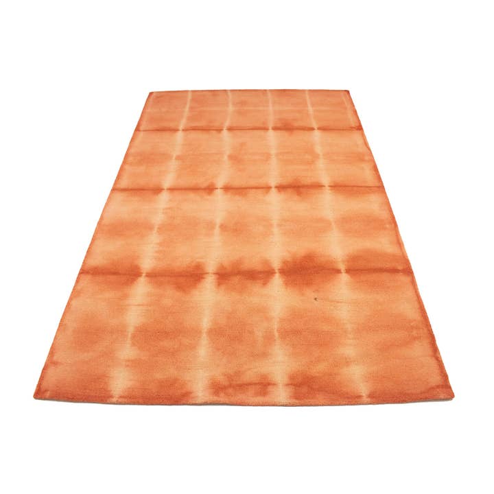 Coral Red Tie-Dye Geometric 5X8 Modern Rug for wholesale by Magic Rugs Inc.