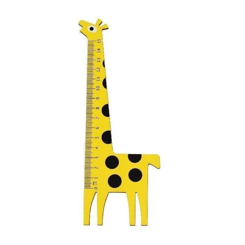 Rex B2B - UK – wholesale Ruler – Wooden Ruler - Yellow Giraffe1