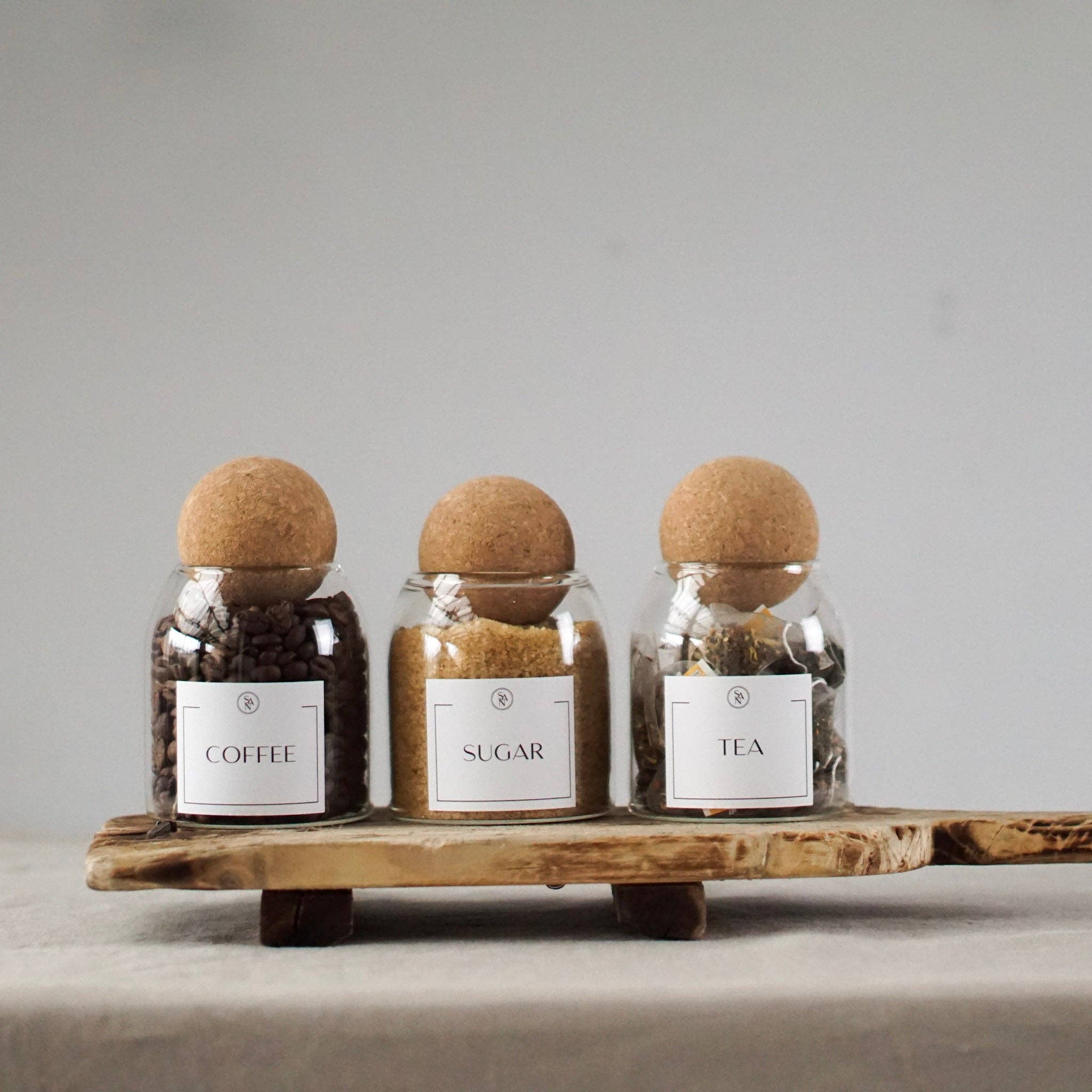 So At Nature - Wholesale Jar - Tea, Coffee, Sugar Glass Jars with Cork Ball Lid - Dryck 500ml