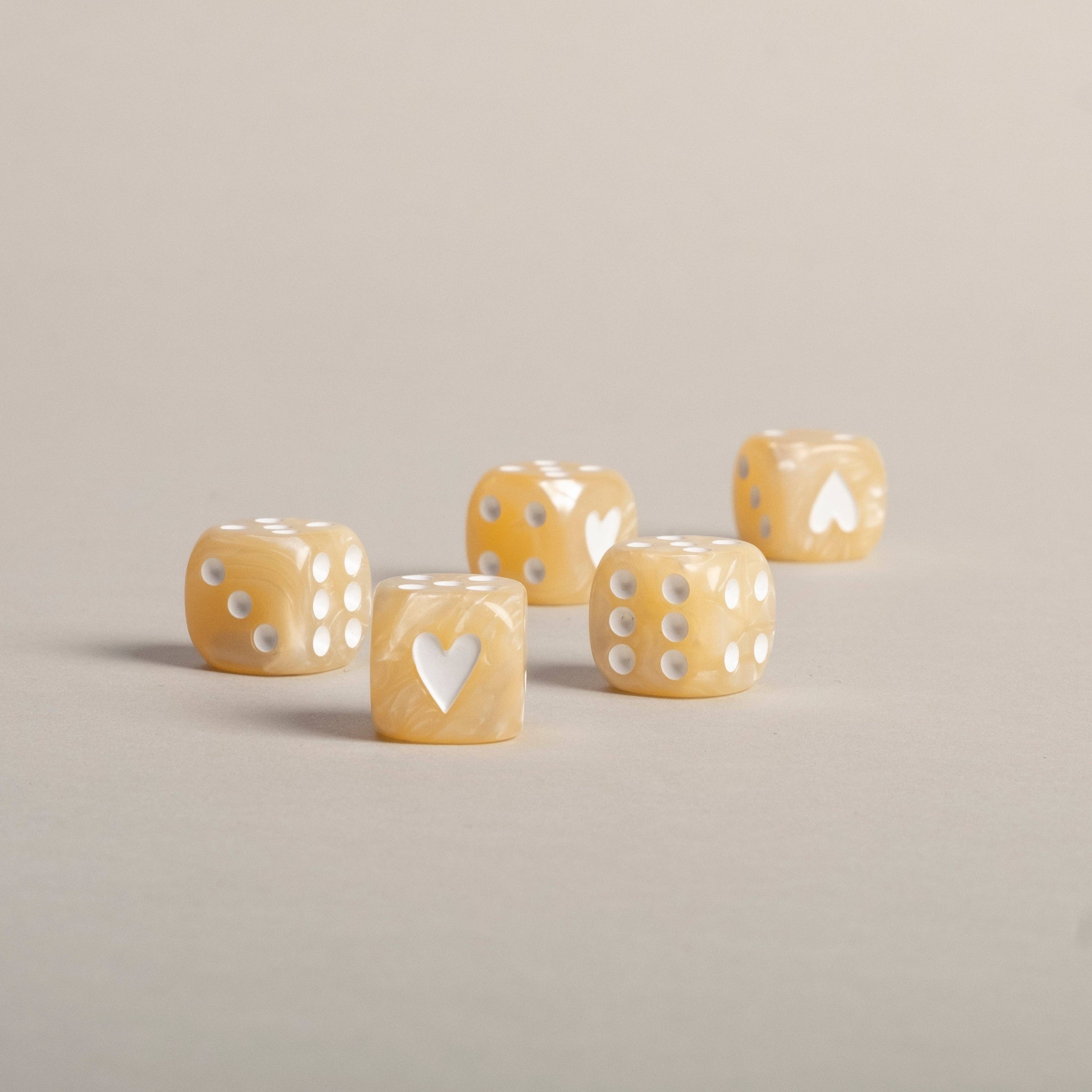 Eulenschnitt - Wholesale Dice - Gold dice set (VE = 8 sets)2