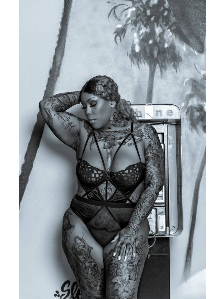 Lovely Lies - Wholesale Lingerie Bodysuit - Women's - Black or Pink Mesh Satin Combo Bodysuit Teddy w/ Detail at