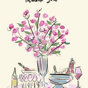 DANKE BLUMEN-NOTIZKARTE für den Großhandel von Rebecca Illustrated