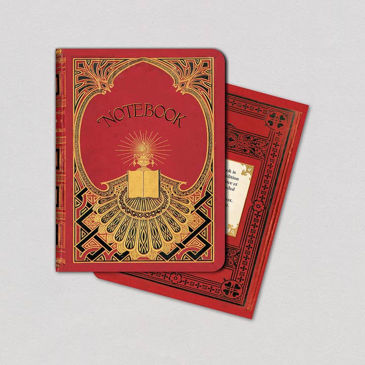 Art Déco Vermelho e Dourado - Caderno com Capa de Livro Vintage por atacado de Laughing Elephant