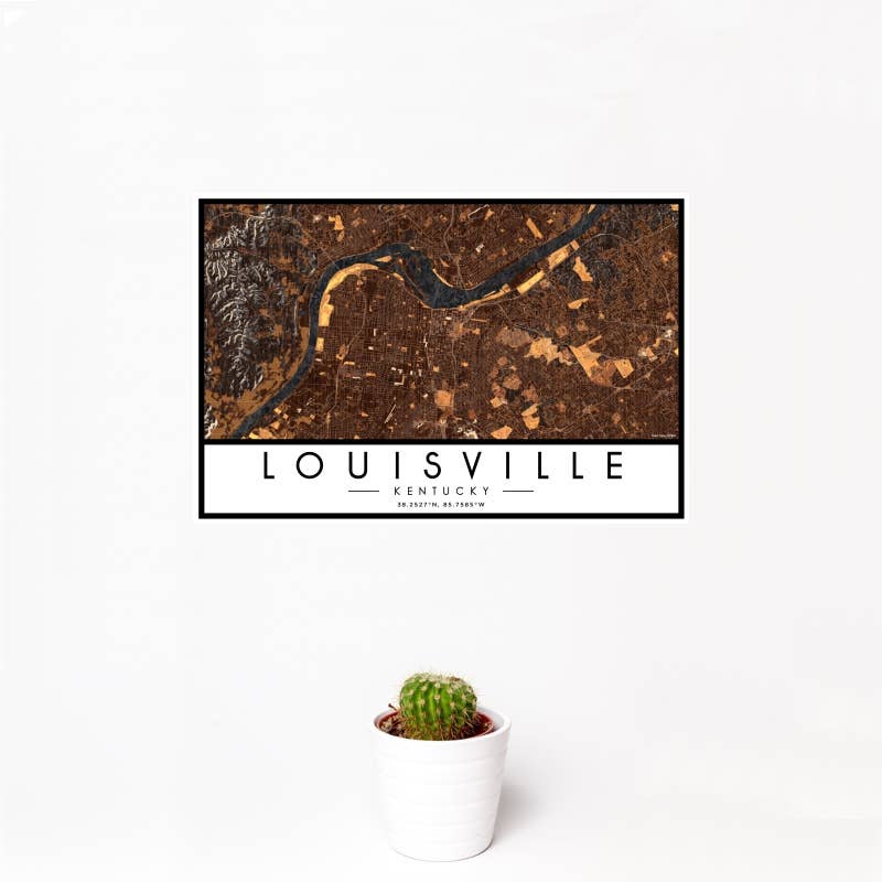 JACE.design - Wholesale Art Print - Louisville KY Map Print Ember1
