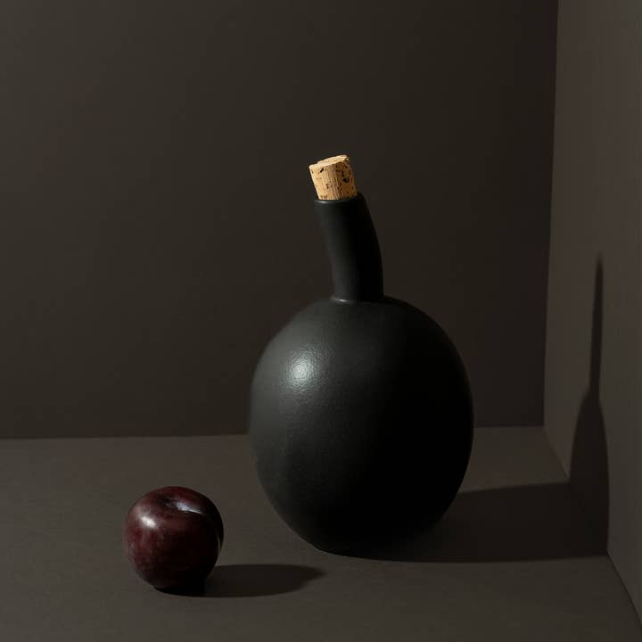 GHARYAN Stoneware & Olive Wood Tableware | Canada - Wholesale Oil/Vinegar Dispenser - Handmade Stoneware Olive Oil Dispenser | Zitouna 34 oz0