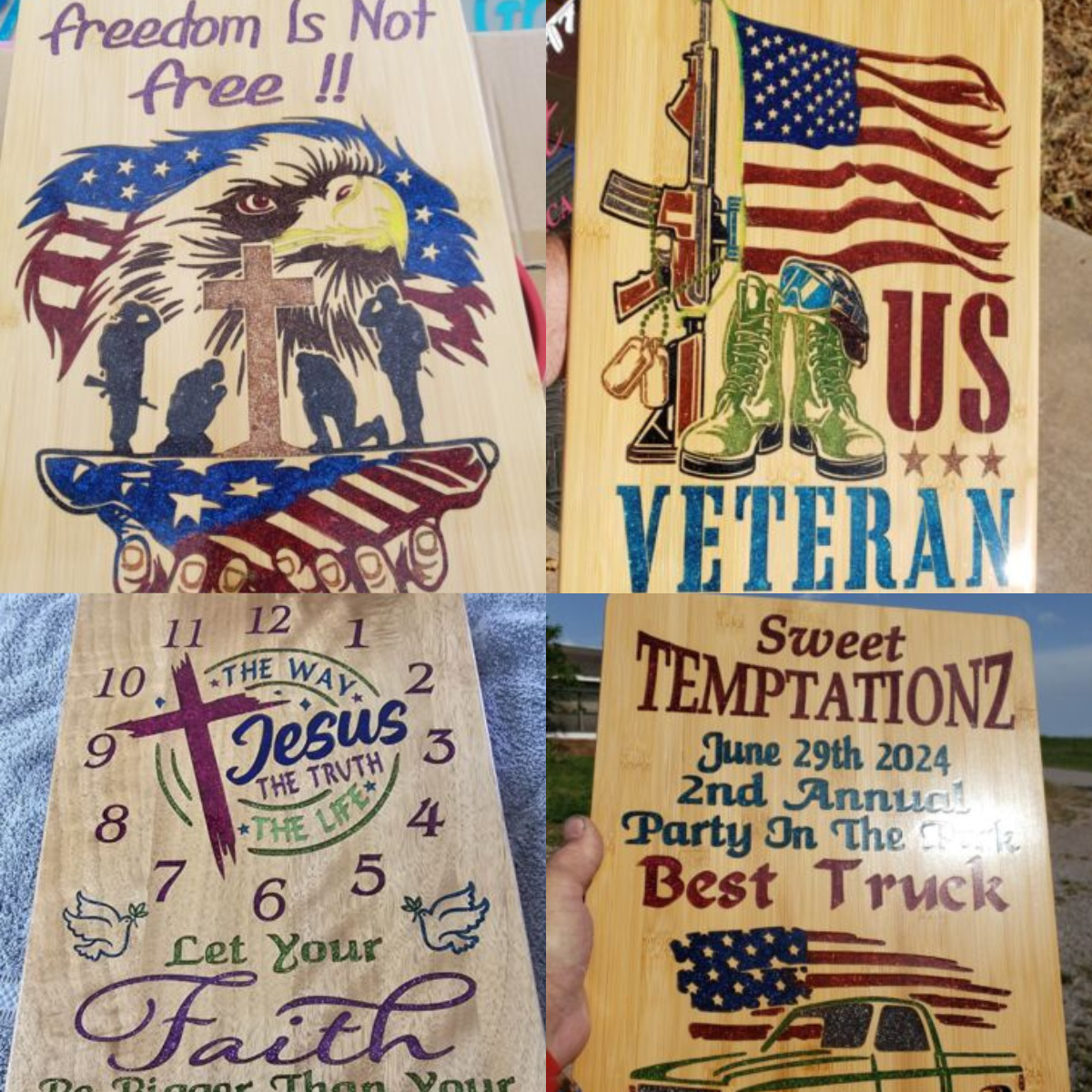 INVISION - Wholesale Cutting Board - 10pc 15x11" Thick Bamboo Boards – Bulk for Custom Gifts4