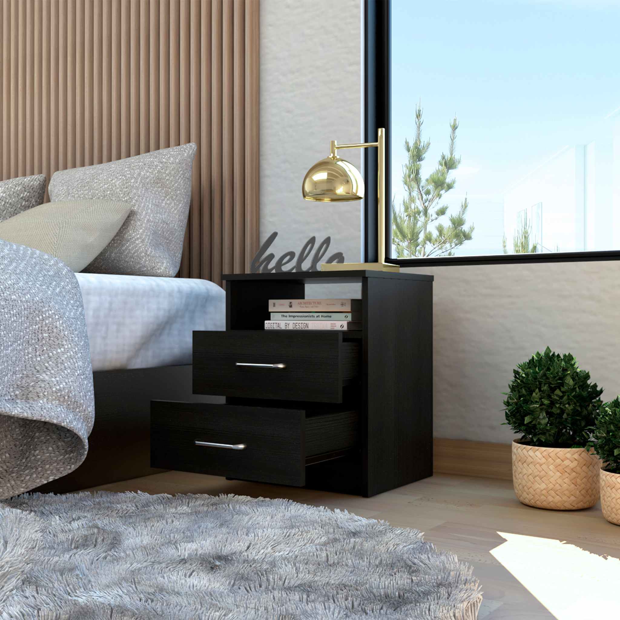 Depot E-Shop - Wholesale Bedroom Furniture - Salento Nightstand, 2 Drawers3