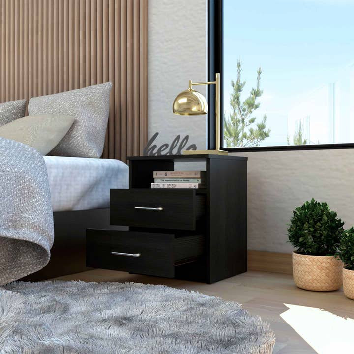 Depot E-Shop - Wholesale Bedroom Furniture - Salento Nightstand, 2 Drawers3