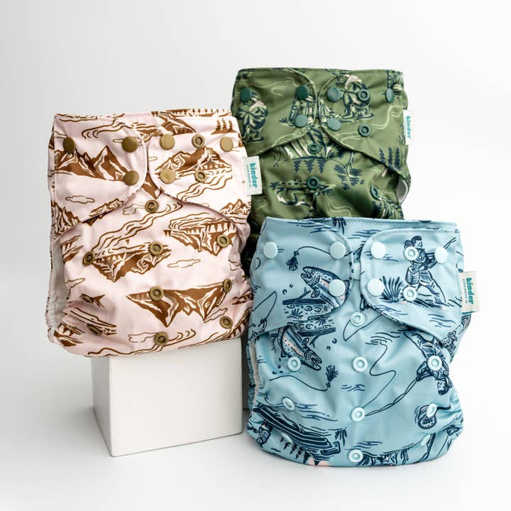 Kinder Cloth Diaper Co. - Wholesale Diaper (Cloth) - Baby - Hobby and Interests: Essentials Pocket Cloth Diaper with Athletic Wicking Jersey, Grows with your Baby14